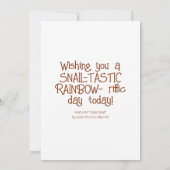 Schattigeste Hallo slak regenboog hart | groet Kaart (Achterkant)