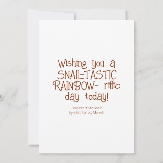 Schattigeste Hallo slak regenboog hart | groet Kaart (Achterkant)