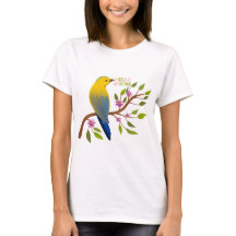 Schattigeste Hallo Spring Bird T-shirt voor haar |