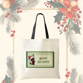 Schattigeste Prettige feestdagen Canvas tas Kerstk