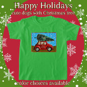 Schattigeste Prettige feestdagen Deogs met Kerstbo T-shirt