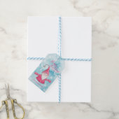 Schattigeste Prettige feestdagen gnoom Cadeaulabel (Met Touw)