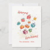 Schattigeste Prettige feestdagen Kaart retro (Voorkant)