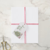 Schattigeste Prettige feestdagen kerstboom Cadeaulabel (Met Touw)