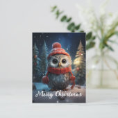 Schattigeste Prettige feestdagen Owl (Staand voorkant)