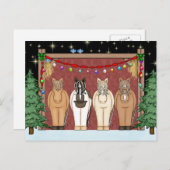 Schattigeste Prettige feestdagen Paard Herd (Voorkant / Achterkant)