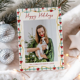 Schattigeste Prettige feestdagen rood groen boegpa Feestdagenkaart