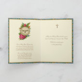 Schatting van religieuze roze rozen feestdagen kaart (Binnen)