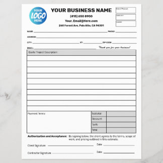 Schattings offerte taak voorstel formulieren zakel flyer