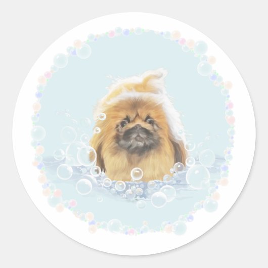 Schaumbad Ronde Sticker (Voorkant)