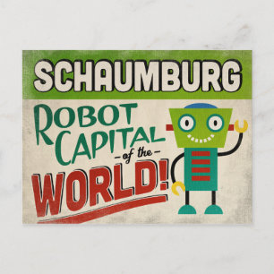 Schaumburg Illinois Robot - Funny Briefkaart