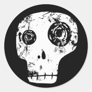 schedel 13 ronde sticker