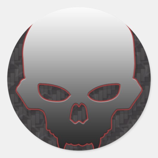 Schedel #1 Fan Sticker (Voorkant)