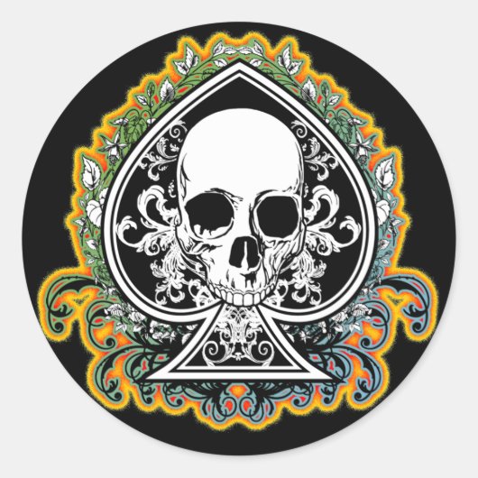 SCHEDEL ACE VAN SCHOPPEN RONDE STICKER (Voorkant)