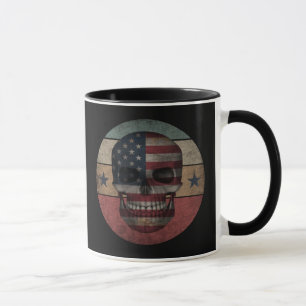 Schedel Amerikaanse vlag patriottisch cadeau Mok