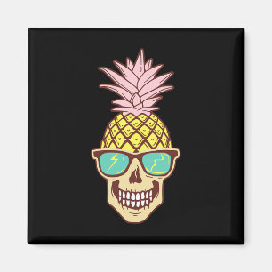 Schedel Ananas Fruit Zonnebril Hawaiian Aloha Beac Magneet