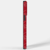 Schedel - bloedrood en botwit Case-Mate iPhone case (Achterkant / Rechts)