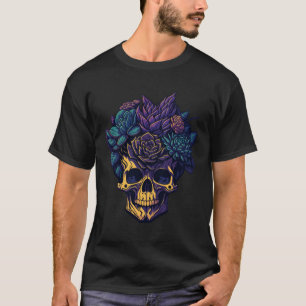 Schedel bloempot groeiend vetplanten Planten en ha T-shirt