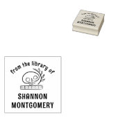 Schedel Boekplaat Uit De Bibliotheek Van Uw Naam B Rubberstempel (Gestempeld)