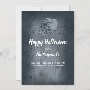 Schedel & Botten Halloween kaart