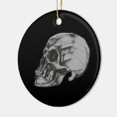 Schedel & Botten Halloween Keramisch Ornament (Links)