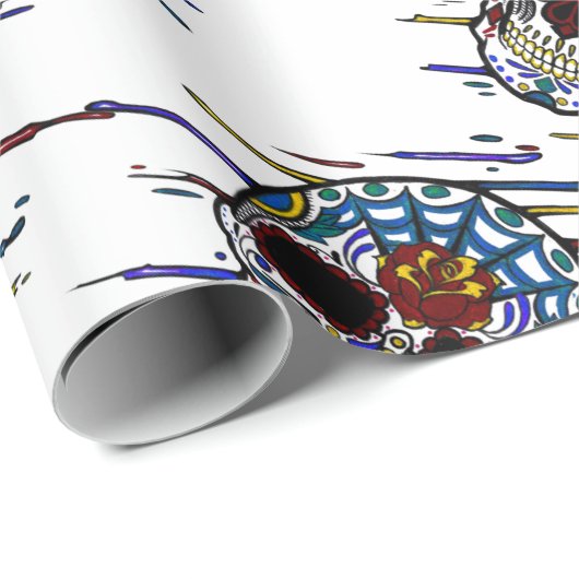 schedel cadeaupapier (Rol Hoek)