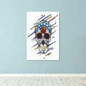 schedel canvas afdruk (Insitu (Houten vloer))