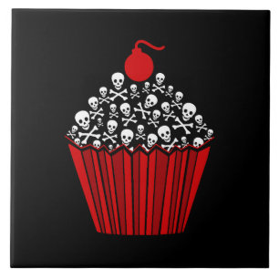 +[ Schedel cupcake ]+ Tegeltje