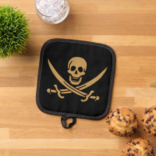 Schedel & Cutlass van Piraat Calico Jack, Azteekse Pannenlap