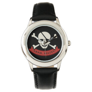 Schedel - de Zwarte van het Roestvrij staal van de Horloge