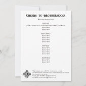 Schedel Dood van een Bachelor Poker Bachelor Party Kaart (Achterkant)