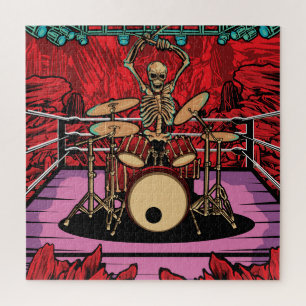 Schedel Drummer: Wrestler Ring Illustratie Legpuzzel