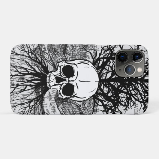 schedel en boeken Case-Mate iPhone case (Achterkant (horizontaal))