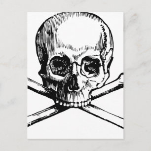 Schedel en Bot Briefkaart