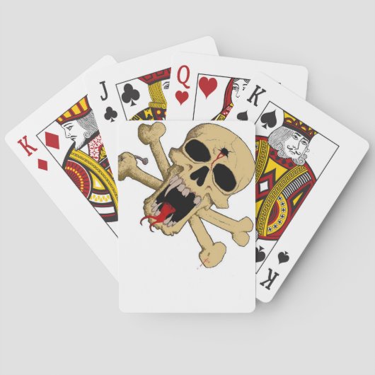 schedel en botten deck speelkaarten (Achterkant)