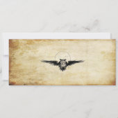 schedel en Botten Halloween Party Ticket Kaart (Achterkant)