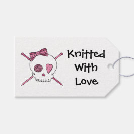 Schedel- en breinaalden (haarstrik) cadeaulabel