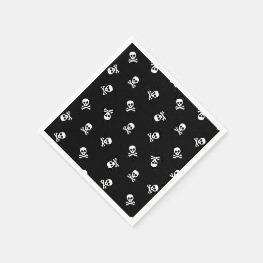 Schedel en Crossbones Halloween Party Servetten (Hoek)