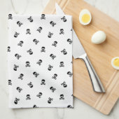 Schedel en Crossbones Halloween Theedoek (Quarter Fold)