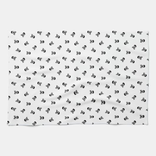 Schedel en Crossbones Halloween Theedoek (Horizontaal)