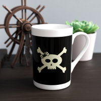 Schedel en Crossbones Meisje Pirate Bone China Mok