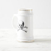 Schedel en Crossbones Pirate Jolly Roger Bierpul (Voorkant links)