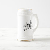 Schedel en Crossbones Pirate Jolly Roger Bierpul (Voorkant rechts)