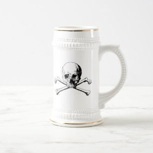 Schedel en Crossbones Pirate Jolly Roger Bierpul