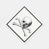 Schedel en Crossbones Pirate Luncheon Papier Serve Servet (Hoek)