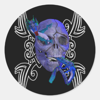 Schedel en Dragon Tattoo Sticker