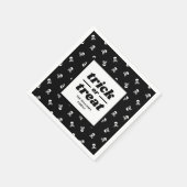 Schedel en gekruiste beenderen met monogram Trick Servet (Hoek)