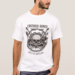 Schedel en Gitaren Rock & Roll Album Art T-Shirt