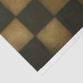 Schedel en Hibiscus op Checkerboard Decoupage Papi Tissuepapier (Detail)