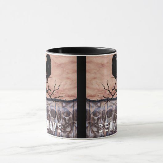 Schedel en kraai Horror gepersonaliseerd Mok (Midden)